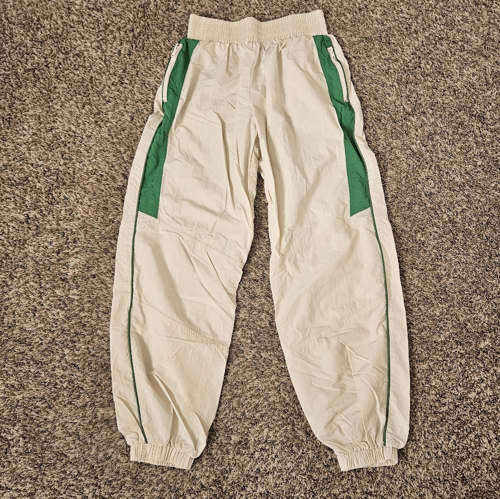 Forever 21 Baggy Cream Track Pants